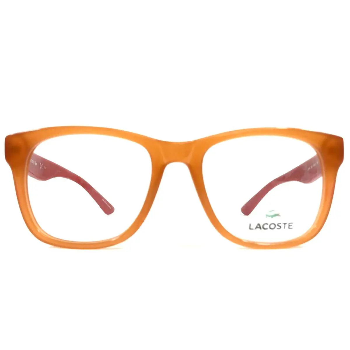 Lacoste Kids Eyeglasses Frames L3614 800 Red Orange Square Full Rim 45-17-130