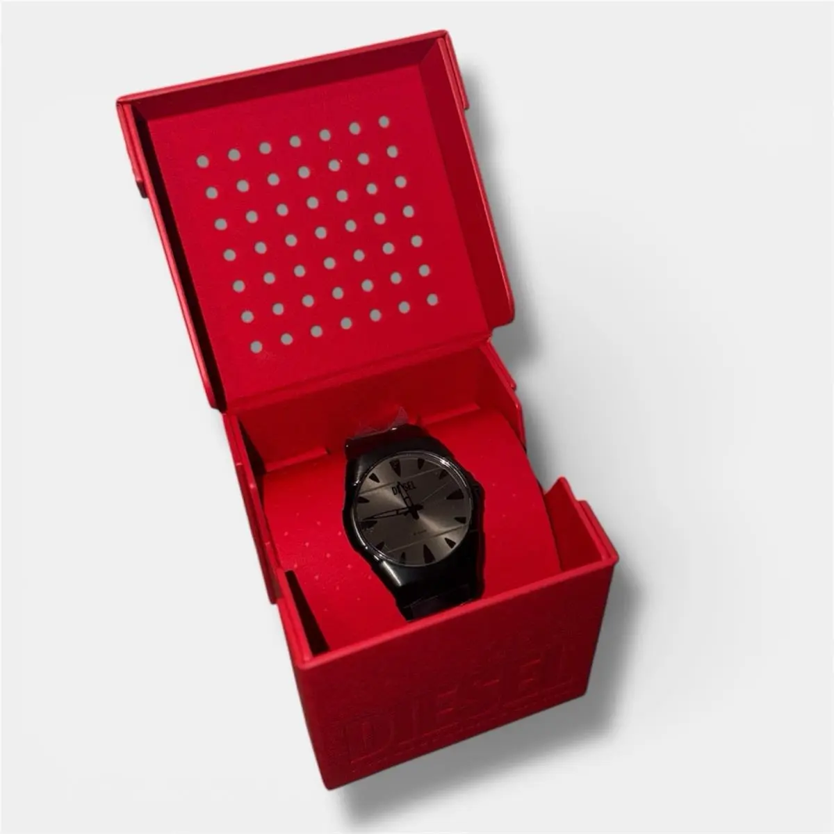 Diesel DZ2213 D-sruptor Quartz Analog Watch Black Dial Black Case