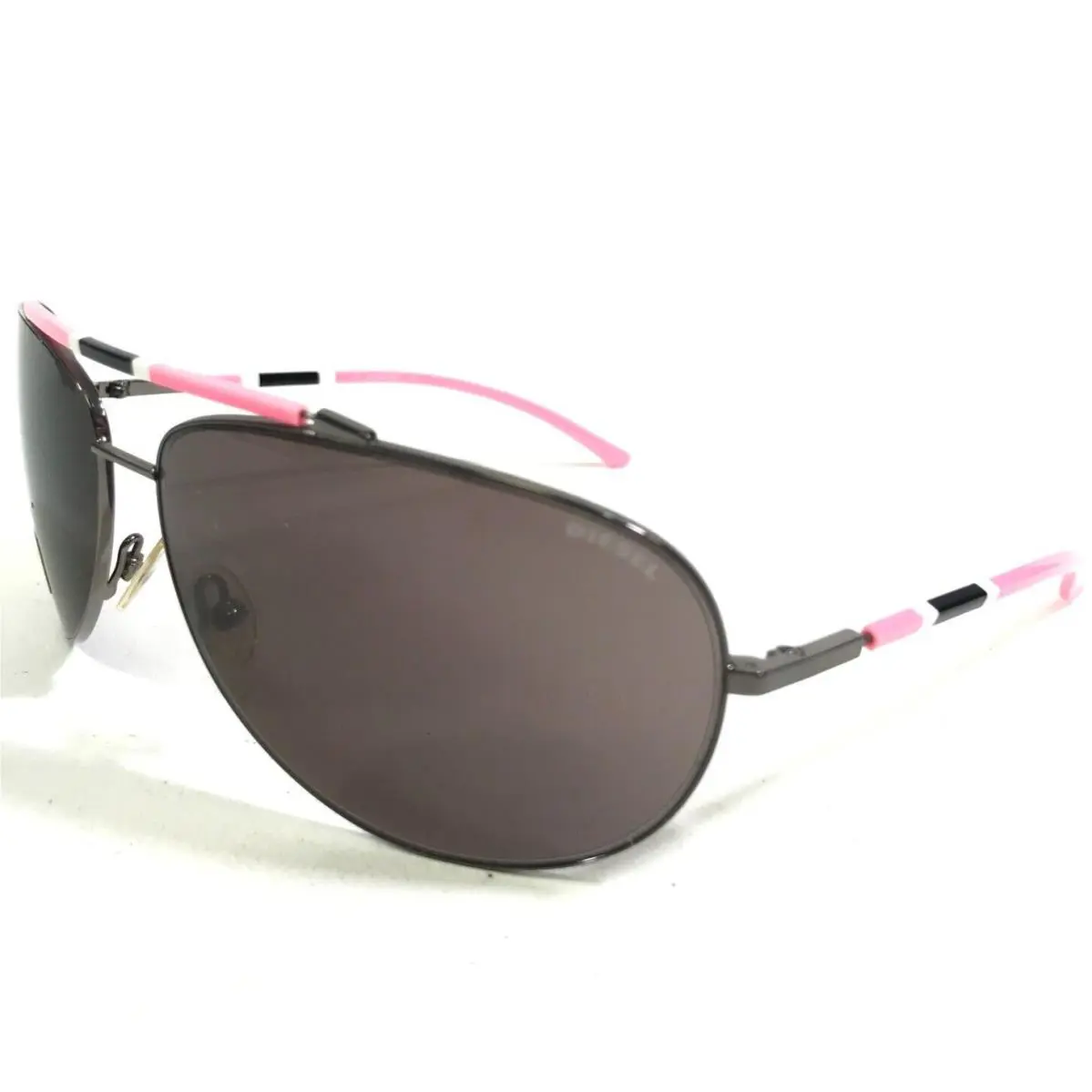 Diesel Kids Sunglasses DS0015 KD6 Gray Pink Round Frames with Purple Lenses