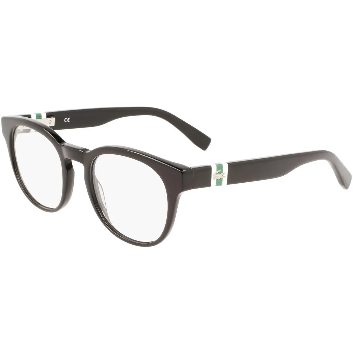 Black Pantos Eyeglass Frames w/ Keyhole Bridge - L2904N 001 49 - Vietnam by Lacoste