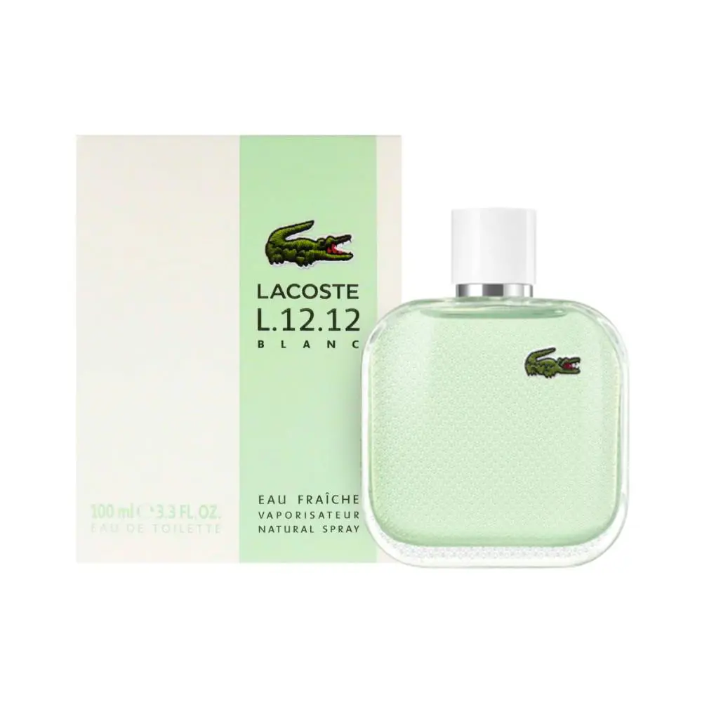 L.12.12 Blanc Eau Fraiche by Lacoste For Men 3.3 / 3.4 oz Edt Spray
