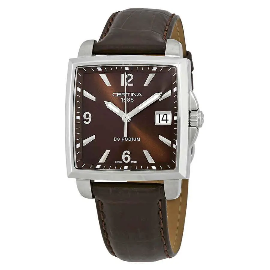 DS Podium Square Brown Dial Ladies Watch C001.310.16.297.00 by Certina