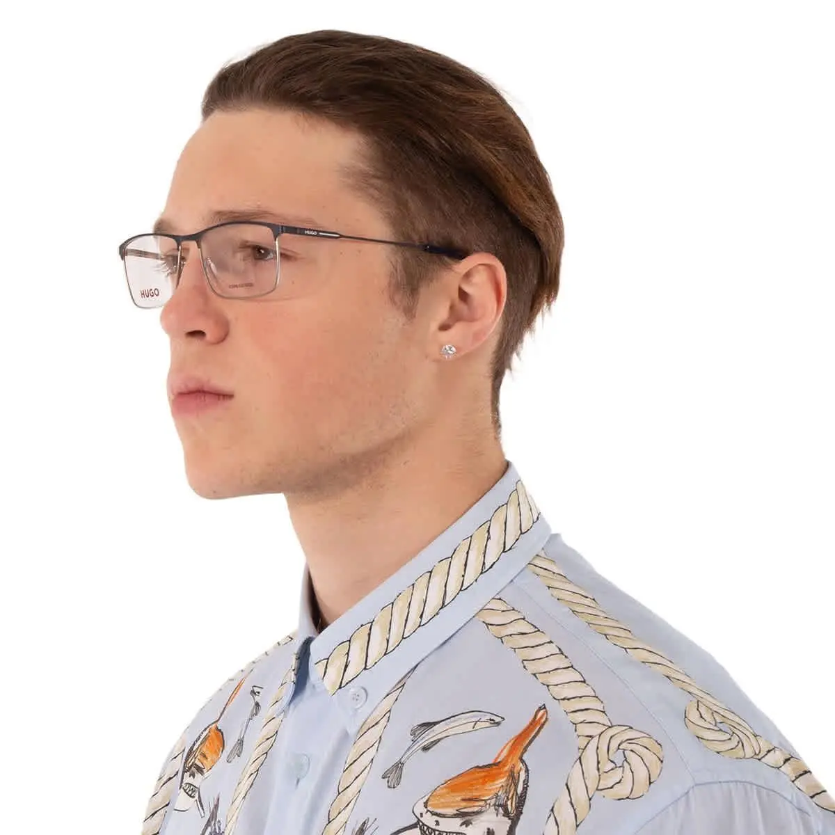 Hugo Boss Demo Rectangular Men`s Eyeglasses HG 1182 0KU0 56 HG 1182 0KU0 56