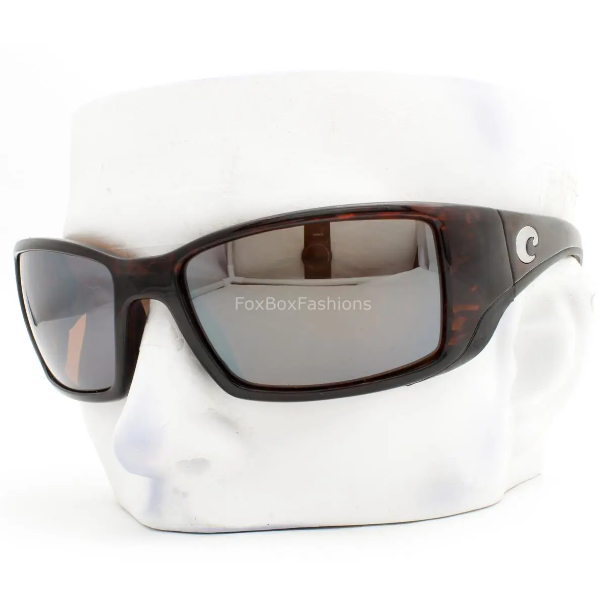 Costa Del Mar Blackfin Sunglasses Tortoise Copper Silver Polarized Glass W/case