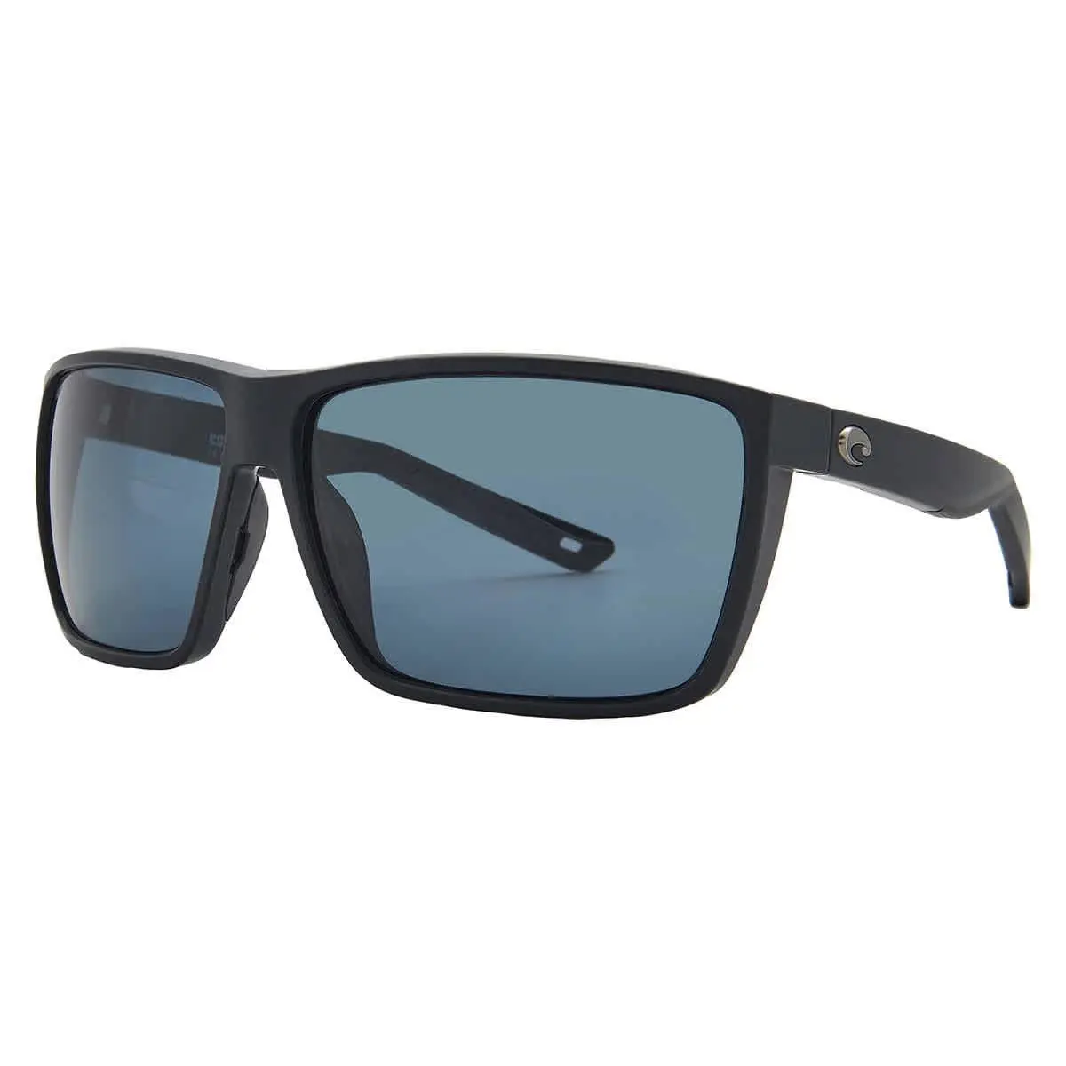 Costa Del Mar Rincon II Grey Polarized Polycarbonate Square Men`s Sunglasses - Black, Frame: Black, Lens: Grey