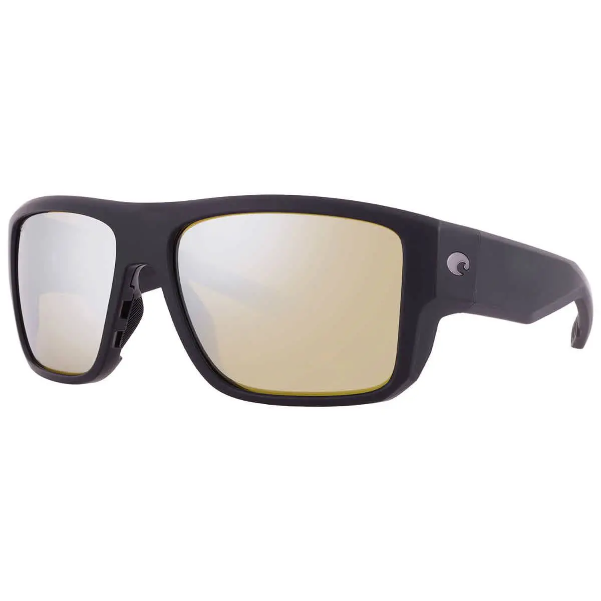 Costa Del Mar Taxman Sunrise Silver Mirror Polarized Glass Square Men`s - Black, Frame: Black, Lens: Silver