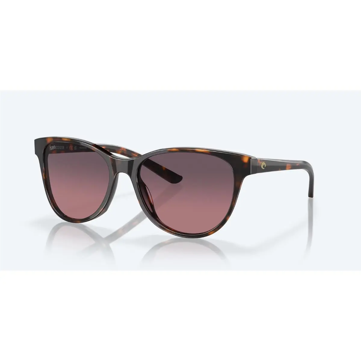 Costa Del Mar Sunglasses Catherine Tortoise / Rose Gradient Polarized Glass 580G - Brown, Frame: Tortoise, Lens: Pink