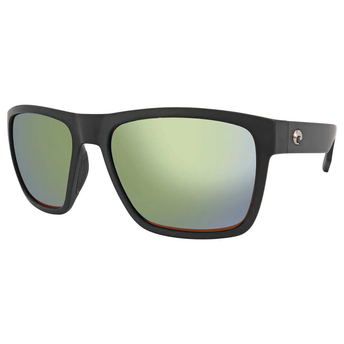Costa Del Mar Paunch XL Green Mirror Polarized Polycarbonate 580P Square Men`s - Black, Frame: Black, Lens: Green