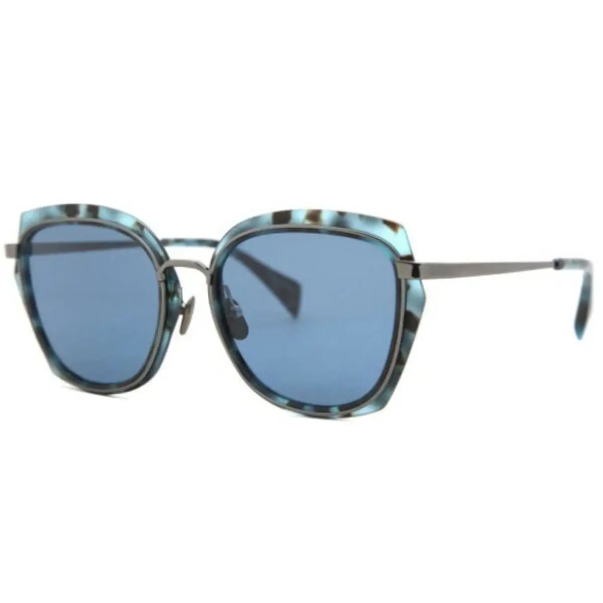 YY 5023-912 Navy Blue Square Frame / Blue Lenses Sunglasses by Yohji Yamamoto