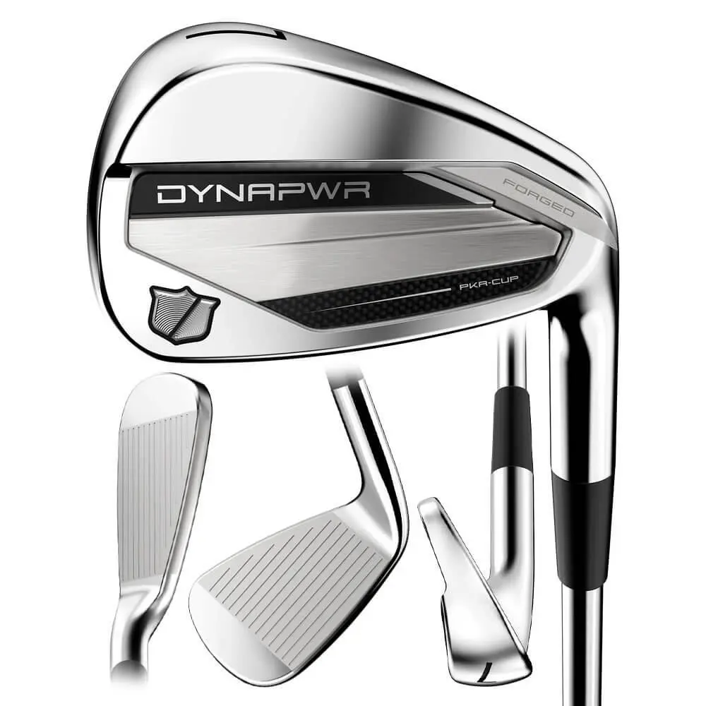 Wilson Men Dynapwr Forged Iron Set - 26 RH 5-PW GW Steel Stiff - Chrome