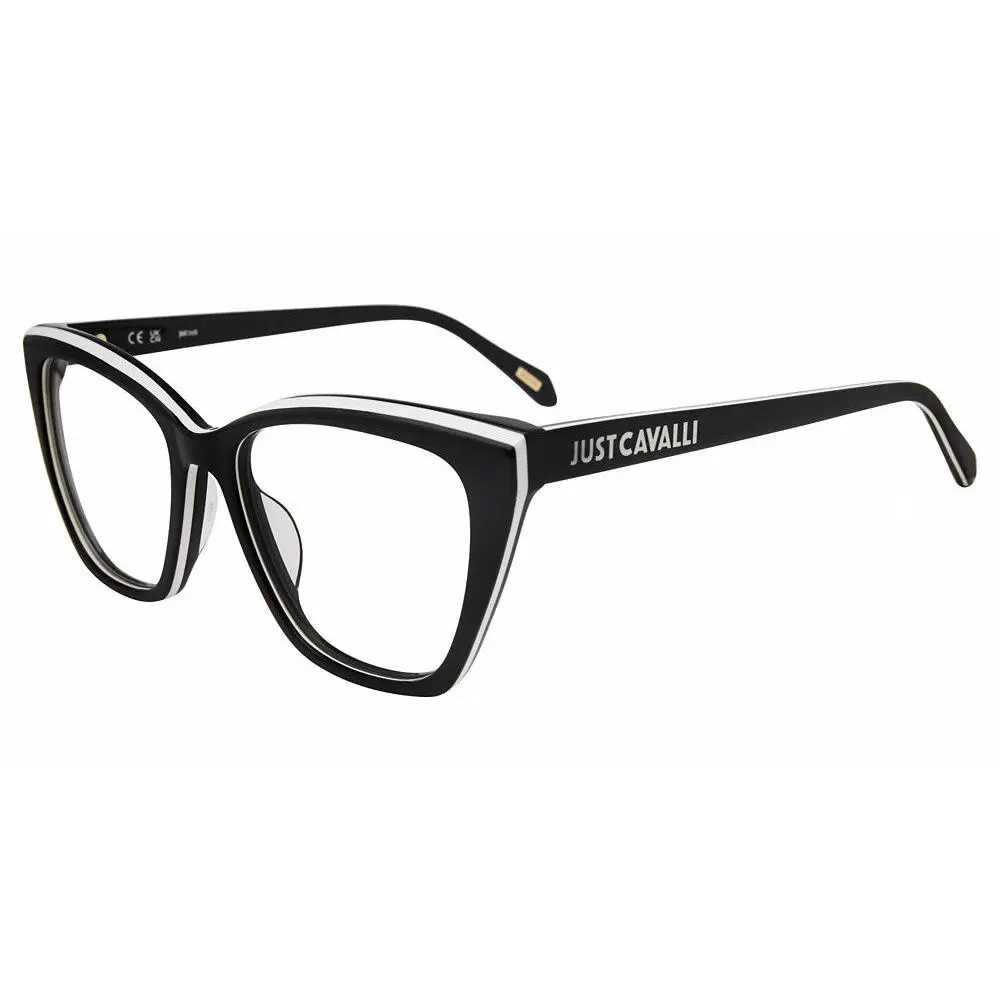 VJC084V Eyeglasses Eye Glasses 09H9 Black/white/black by Just Cavalli
