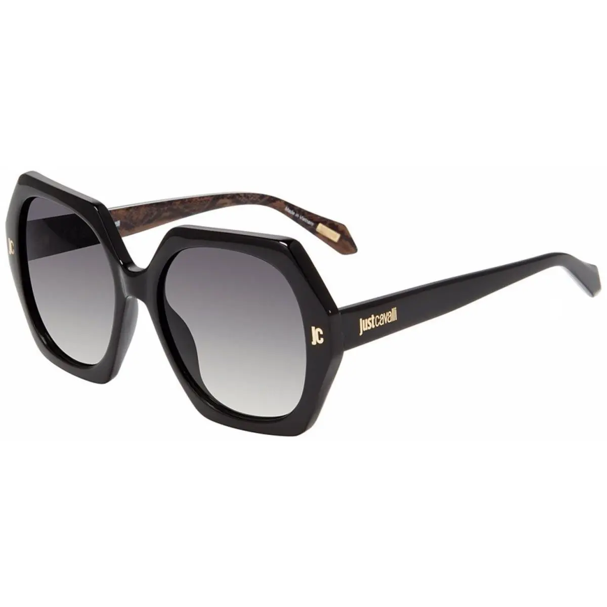Just Cavalli Sjc 087 Shiny Black 0700 Size 56 Sunglasses
