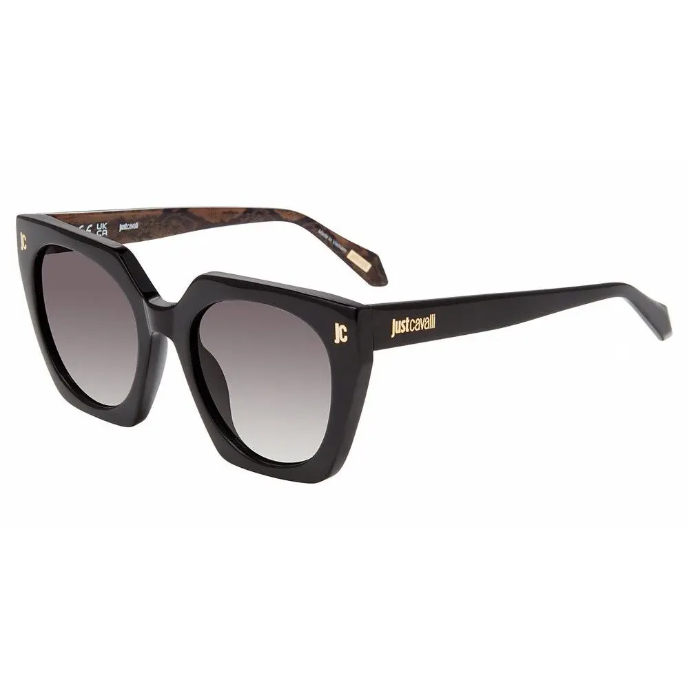 SJC088 Sunglasses 0700 Shiny Black 53mm Unisex by Just Cavalli
