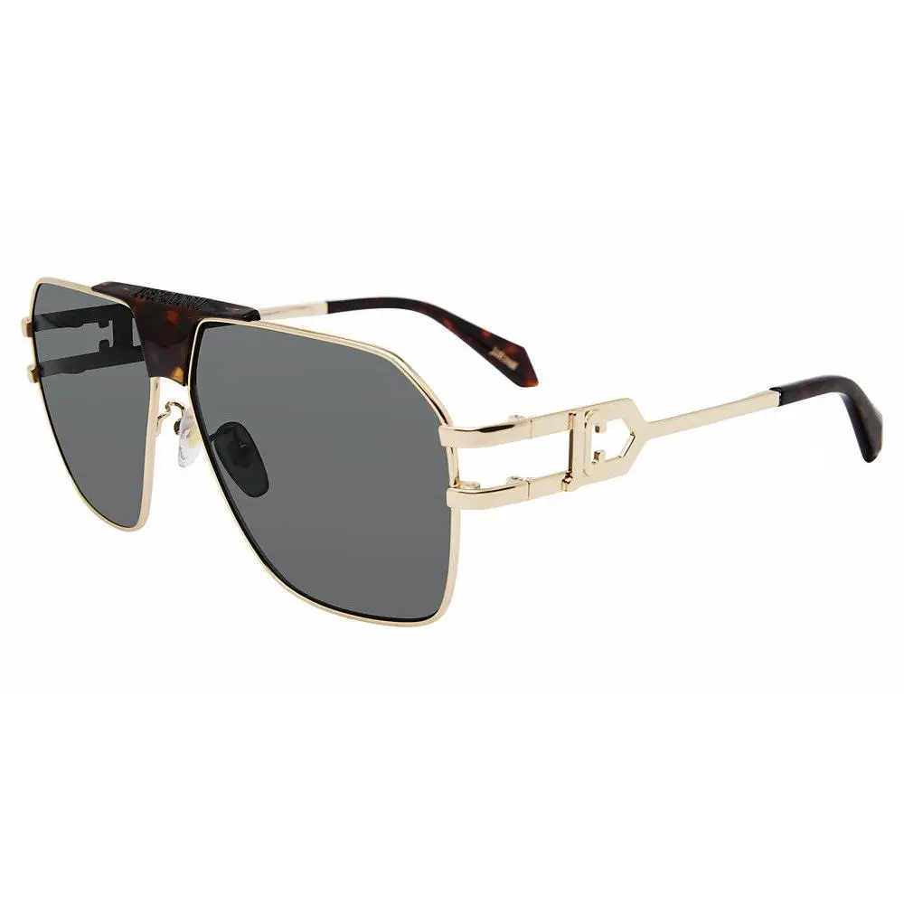 Just Cavalli SJC094 Sunglasses Full-rim Metal Plastic Gray Mens Pilot 0568