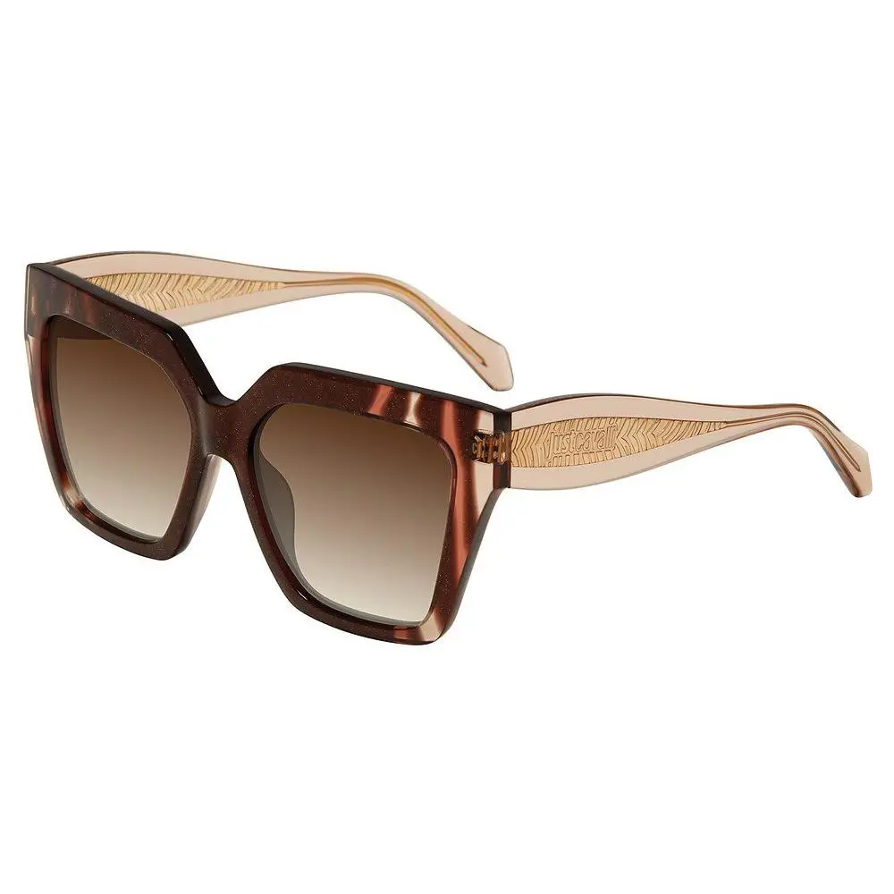 Just Cavalli SJC194V Sunglasses 0AMF Brown W/gold Glittery 55mm Un