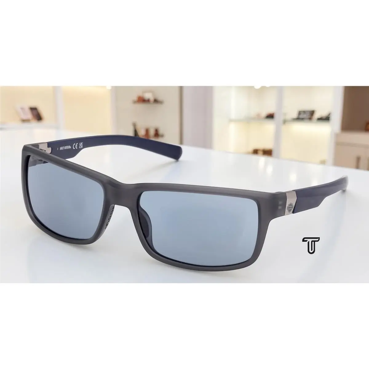 Harley Davidson HD00022 20V Injected Grey Other Blue 63 mm Men`s Sunglasses