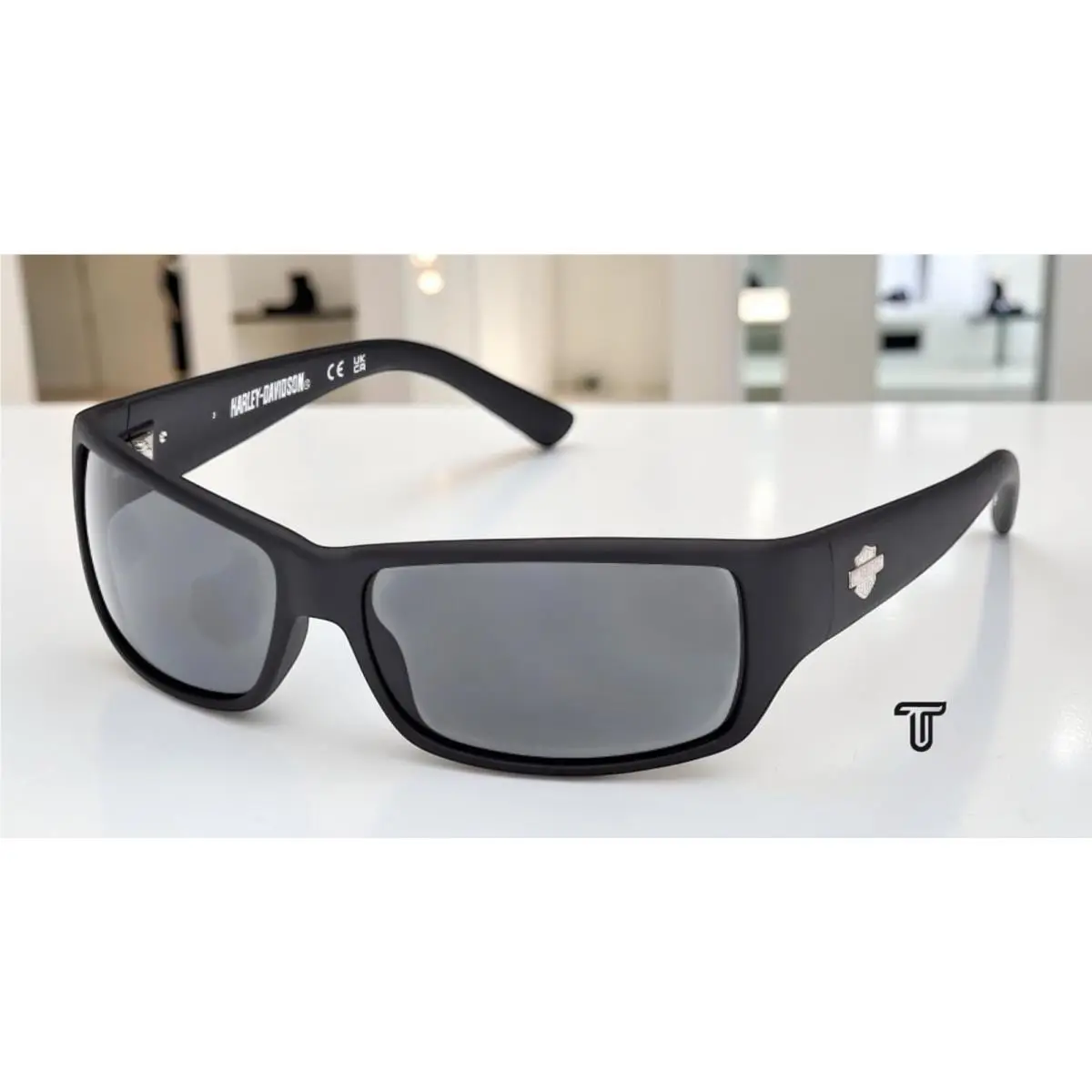 Harley Davidson HD0860X 02D Matte Black Smoke Polarized 62 mm Men`s Sunglasses