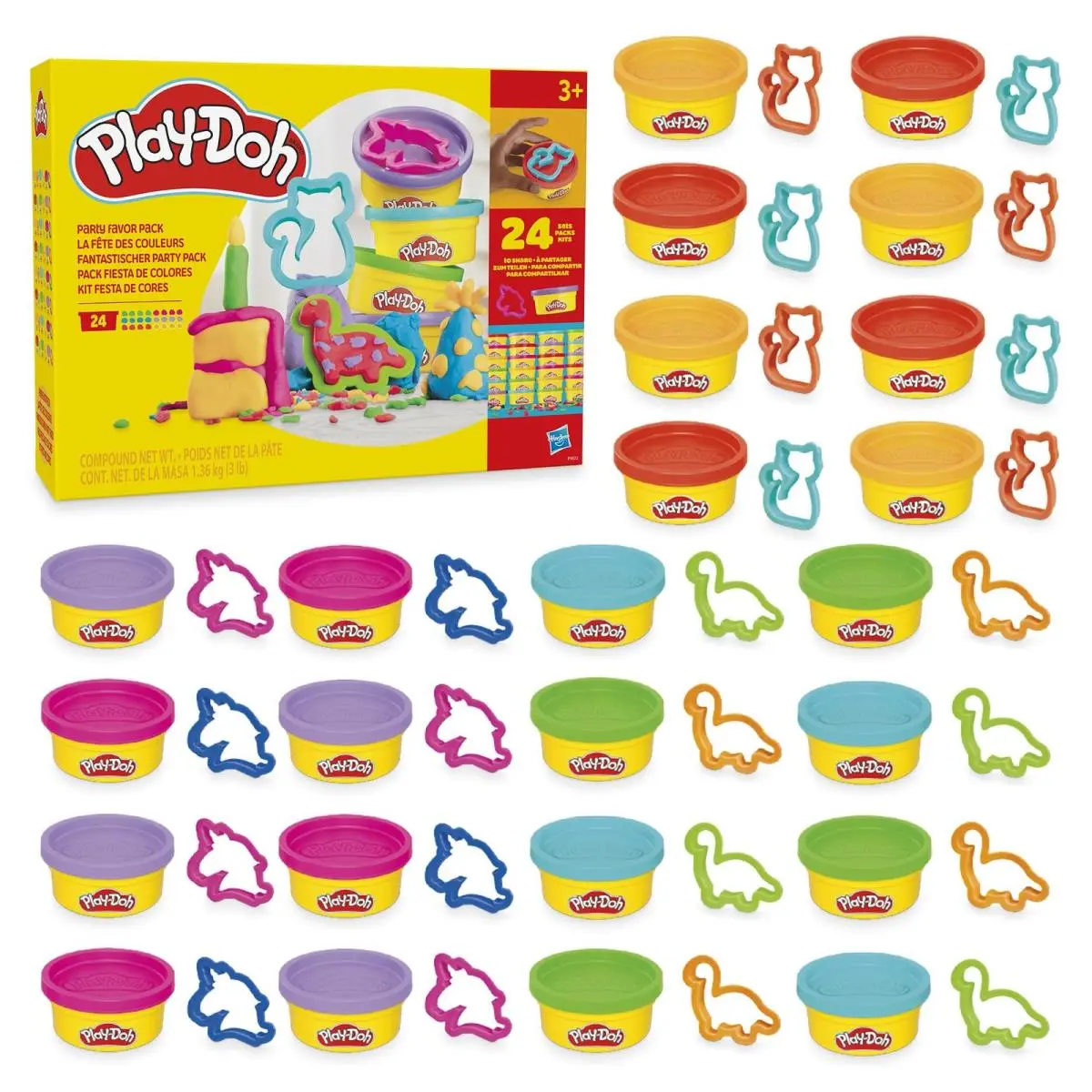 Small Assorted Red Blue Yellow Green White Orange Purple Pink