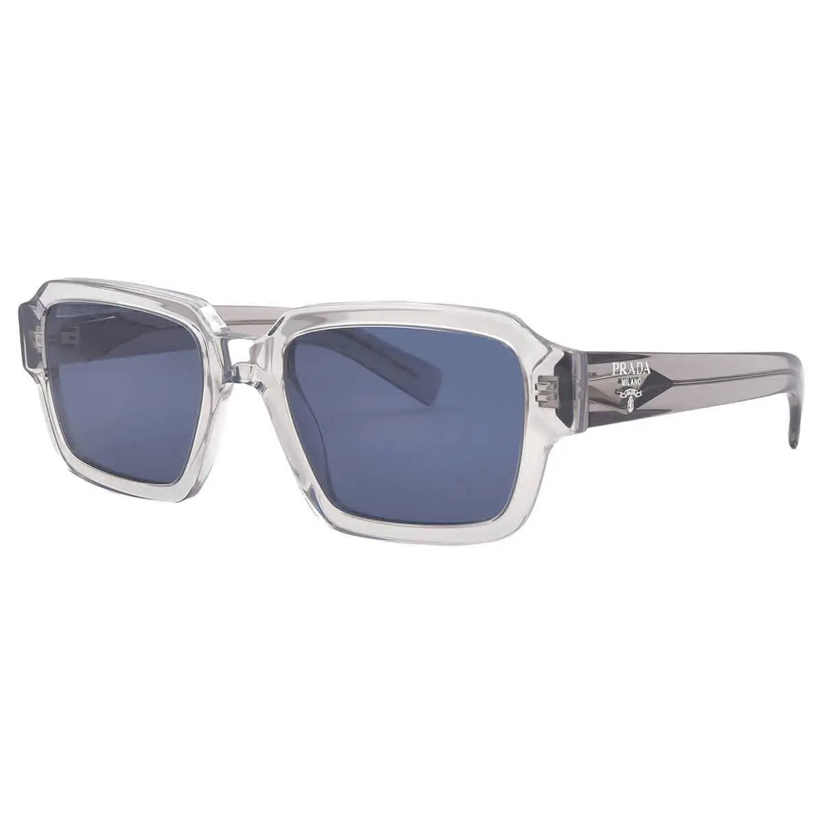 Prada Blue Rectangular Men`s Sunglasses PR 02ZS U430A9 52 PR 02ZS U430A9 52