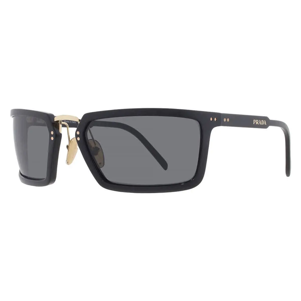 Prada Dark Grey Wrap Men`s Sunglasses PR A11S 1AB5S0 62 PR A11S 1AB5S0 62