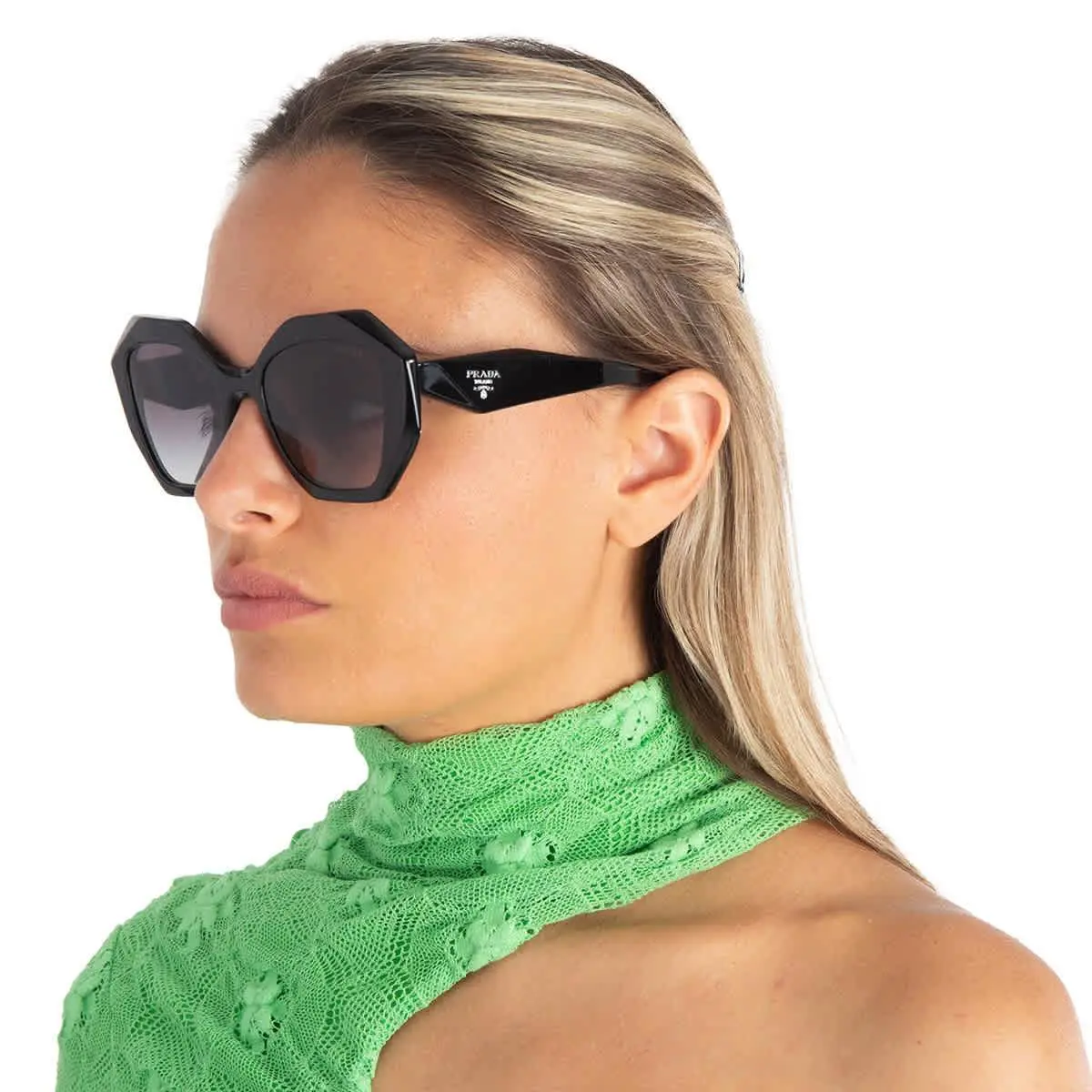 Prada Grey Gradient Geometric Ladies Sunglasses PR 16WS 1AB5D1 53 PR 16WS 1AB5D1