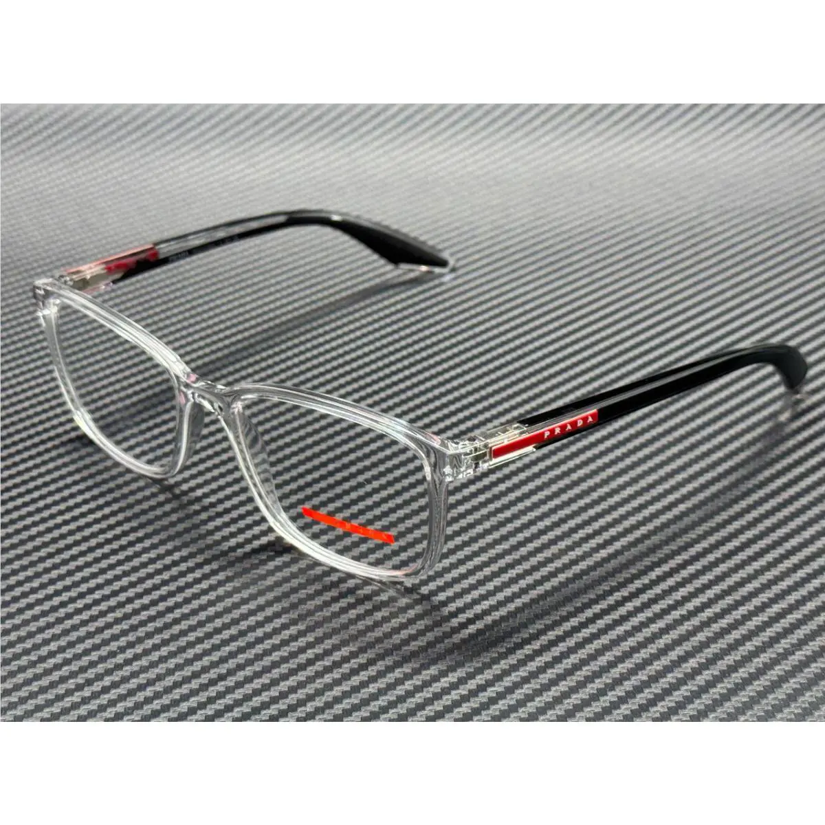 Prada Linea Rossa PS 07RV 2AZ1O1 Crystal Men`s 55 mm Eyeglasses