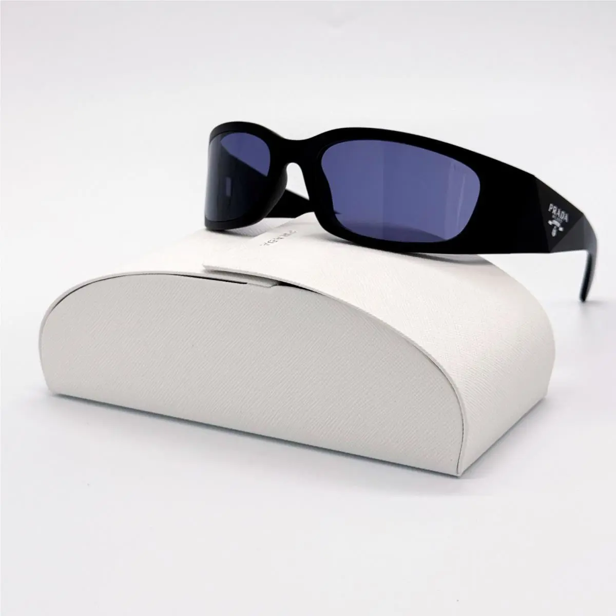 Prada Sunglasses PRA19S 1BO40G Black/blue Unisex Eyewear PR A19S Spr A19S
