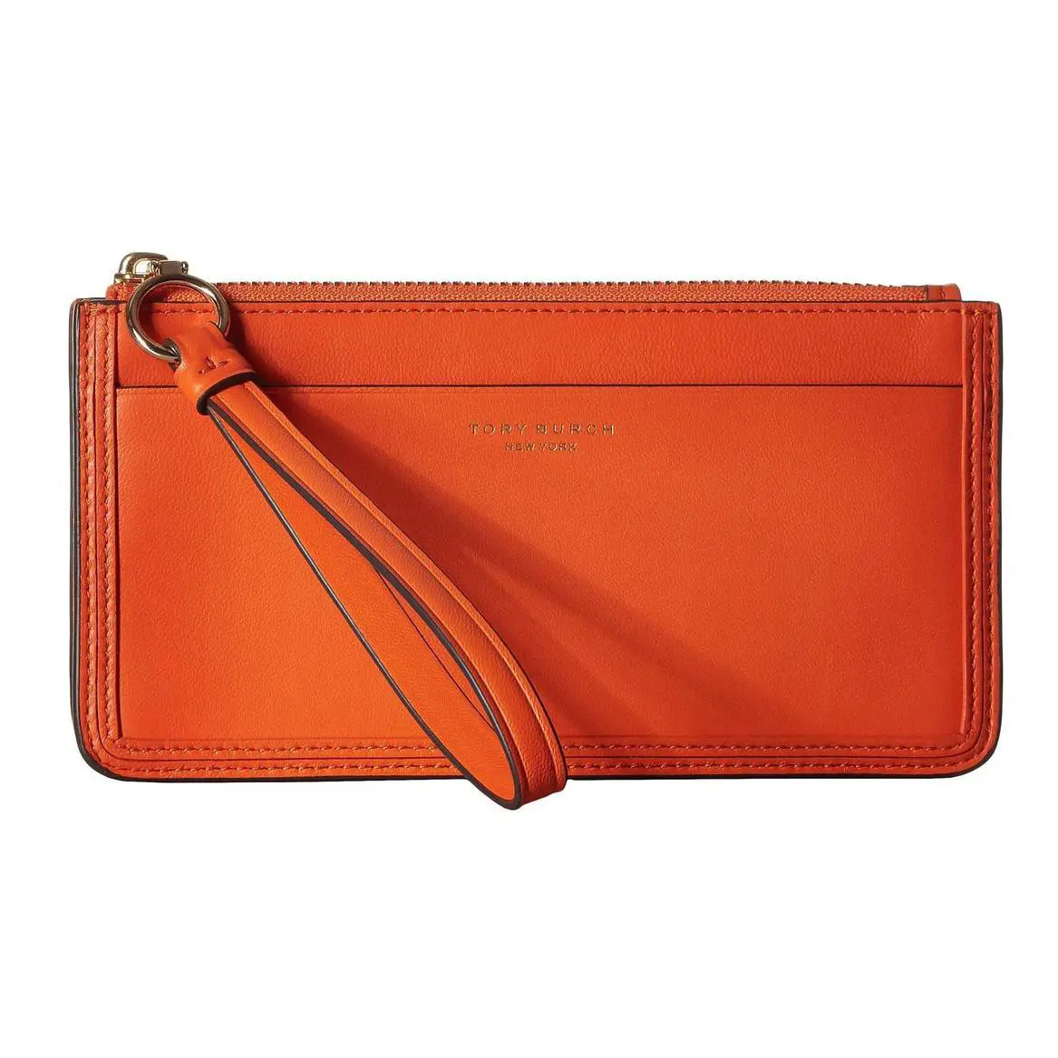 Tory Burch Perry Orange Zip Wristlet Women`s Handbag L26215