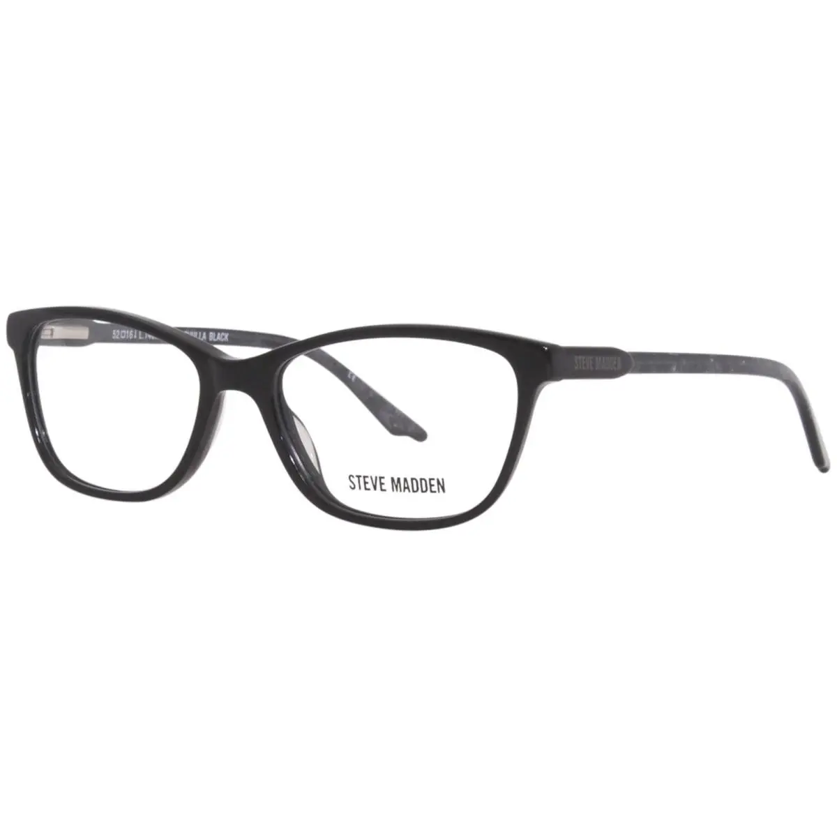 Steve Madden Chulla Eyeglasses Frame Women`s Black Full Rim Cat Eye 52mm