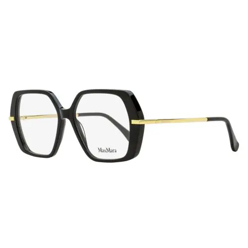 Max Mara Geometric Eyeglasses MM5175 001 Black/gold 52mm