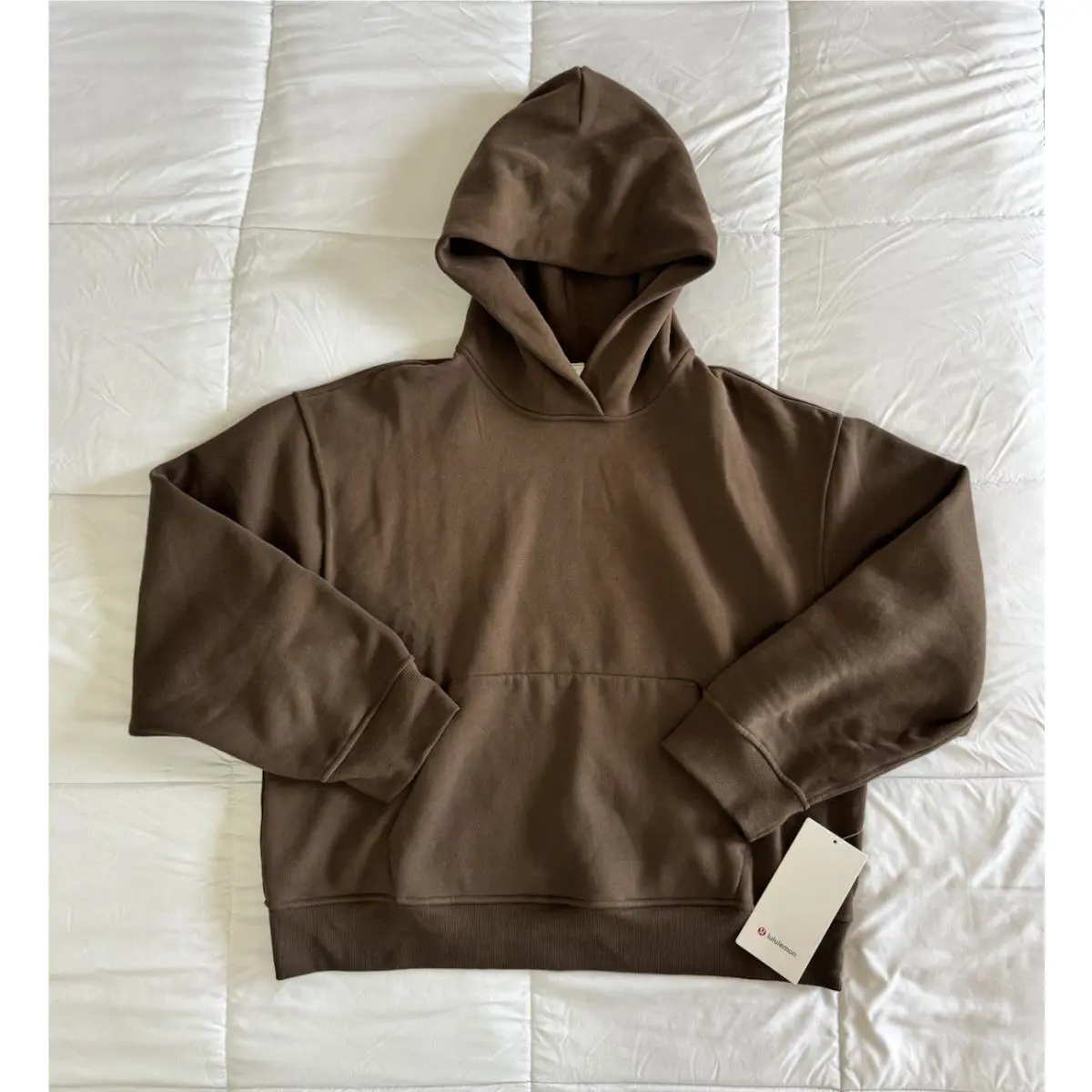 Lululemon W Steady State Oversized Hoodie Size Medium Fleece Walnut