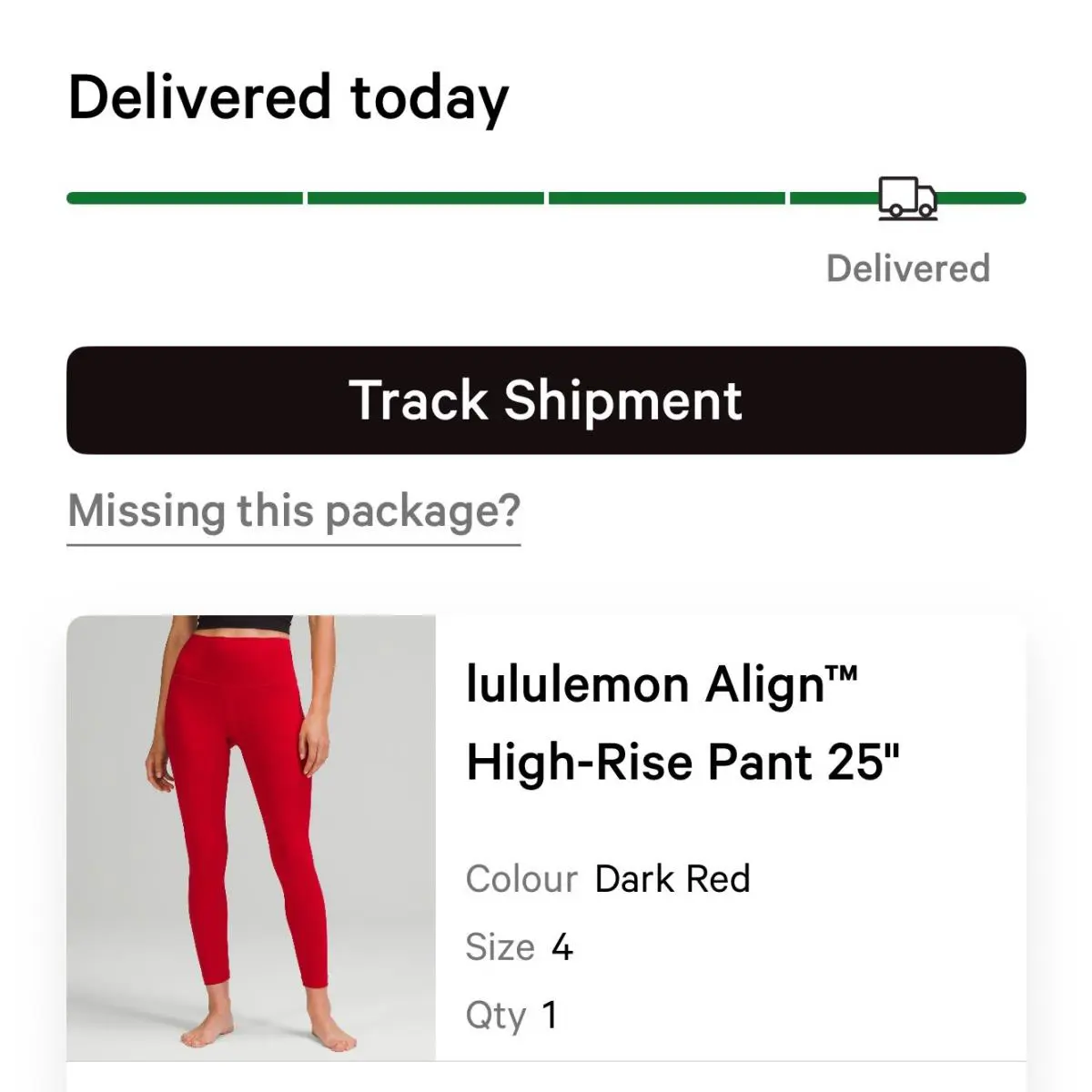 Lululemon clothing - Red 1