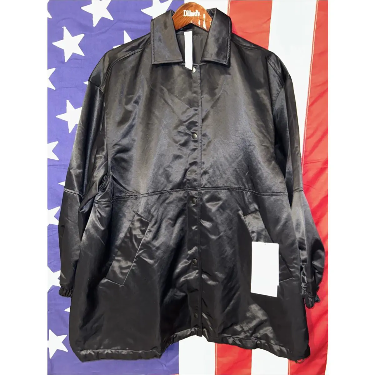 Lululemon Lightweight Oversized Fit Coaches Jacket Shiny Black Waterproof M