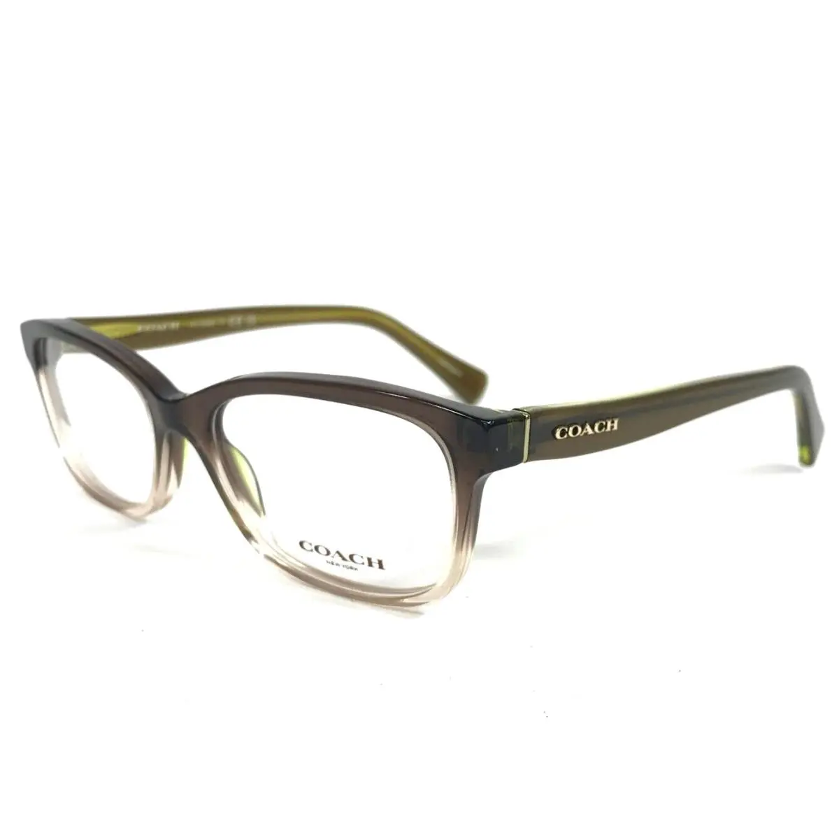 Eyeglasses Frames HC6089 5400 Olive Brown Gradient Rectangle 51-16-135 by Coach