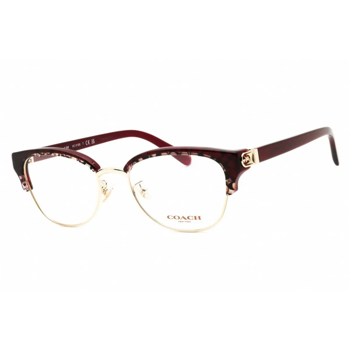 Coach HC6195 5709 Shiny Light Gold Red Signature C 53mm Eyeglasses