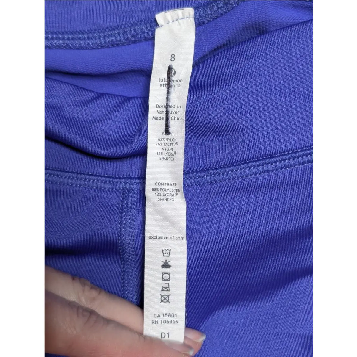 Lululemon clothing - W52628S - W52628S - Blueberry / White 2