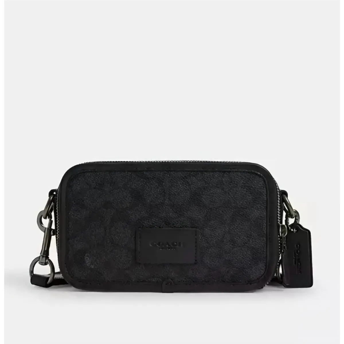 Coach CW365 Wyatt Crossbody Bag In Signature Canvas Leather Charcoal Black