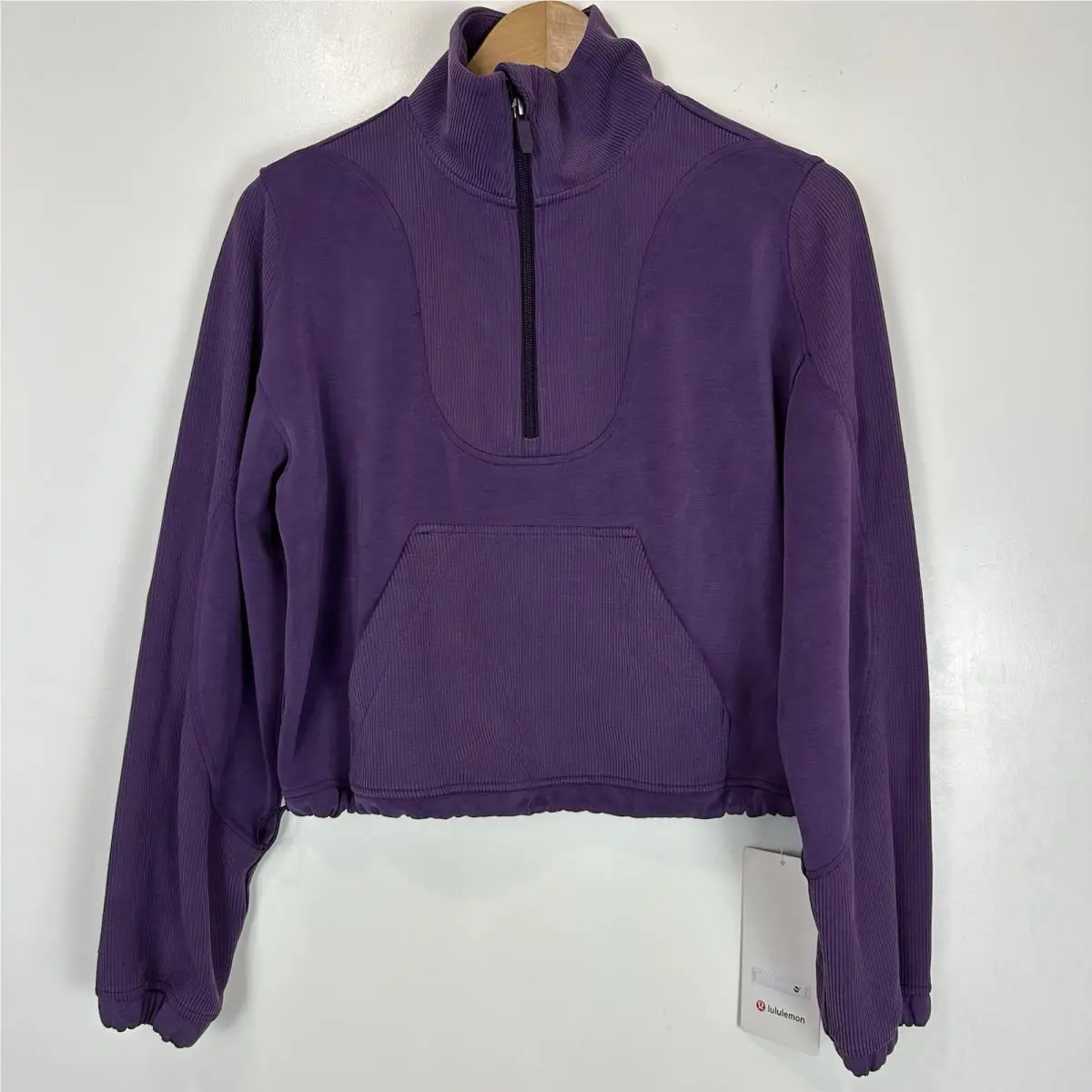Lululemon Brushed Softstreme Ribbed Half Zip Dramatic Magenta 4