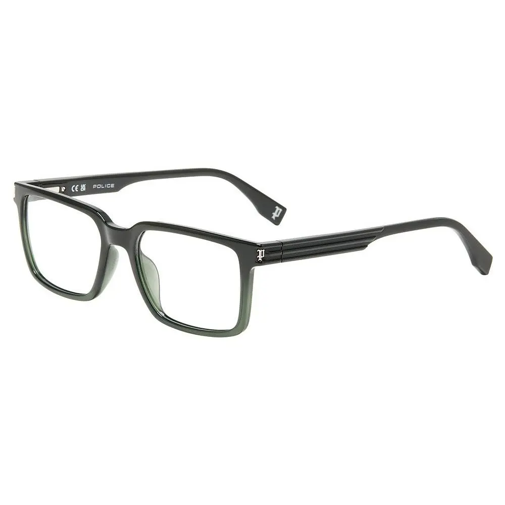Police VPLU53 Eyeglasses Eye Glasses Transp.green W/full Green 06Q Ne