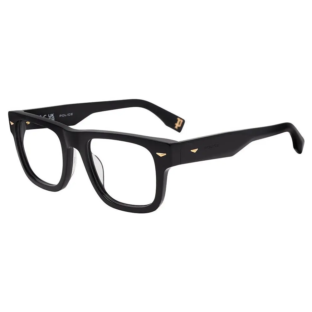 Police VPLQ72 Eyeglasses Eye Glasses 0700 Shiny Black 52mm Unisex