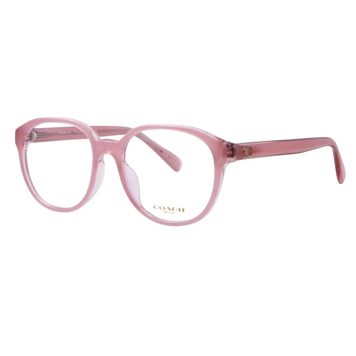 Coach HC6209U Womens Plastic Eyeglass Frame 5743 Milky Pink Transp Pink 52-18
