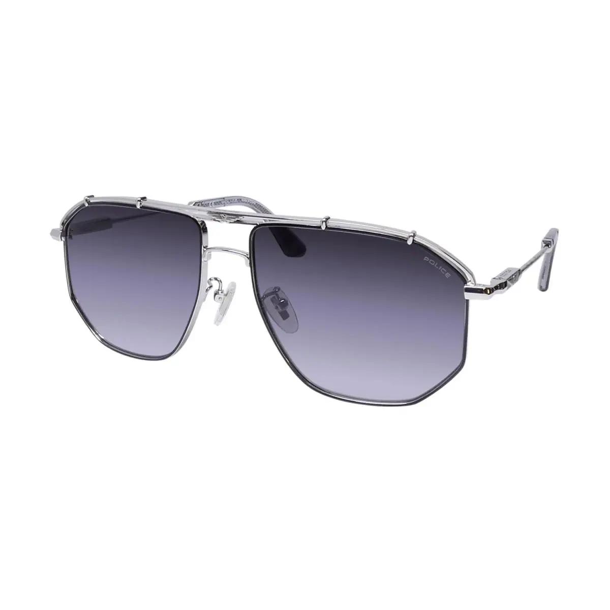 Police SPLL17 Horizon 5 Sunglasses Full-rim Pilot 59-16-145 0K07 Mens Metal