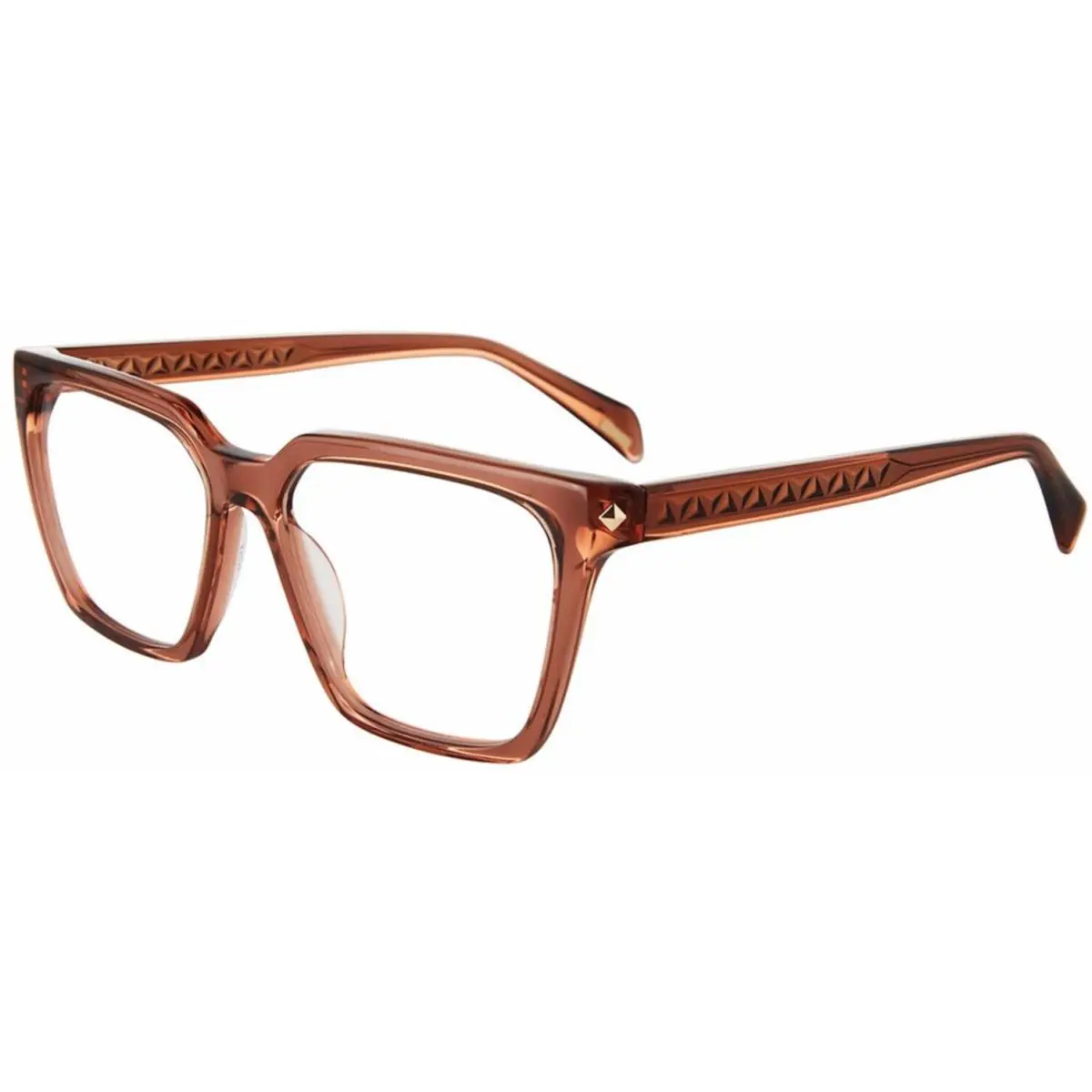 Police Vplg 29 Transparent Light Brown 0805 Size 53 Sunglasses