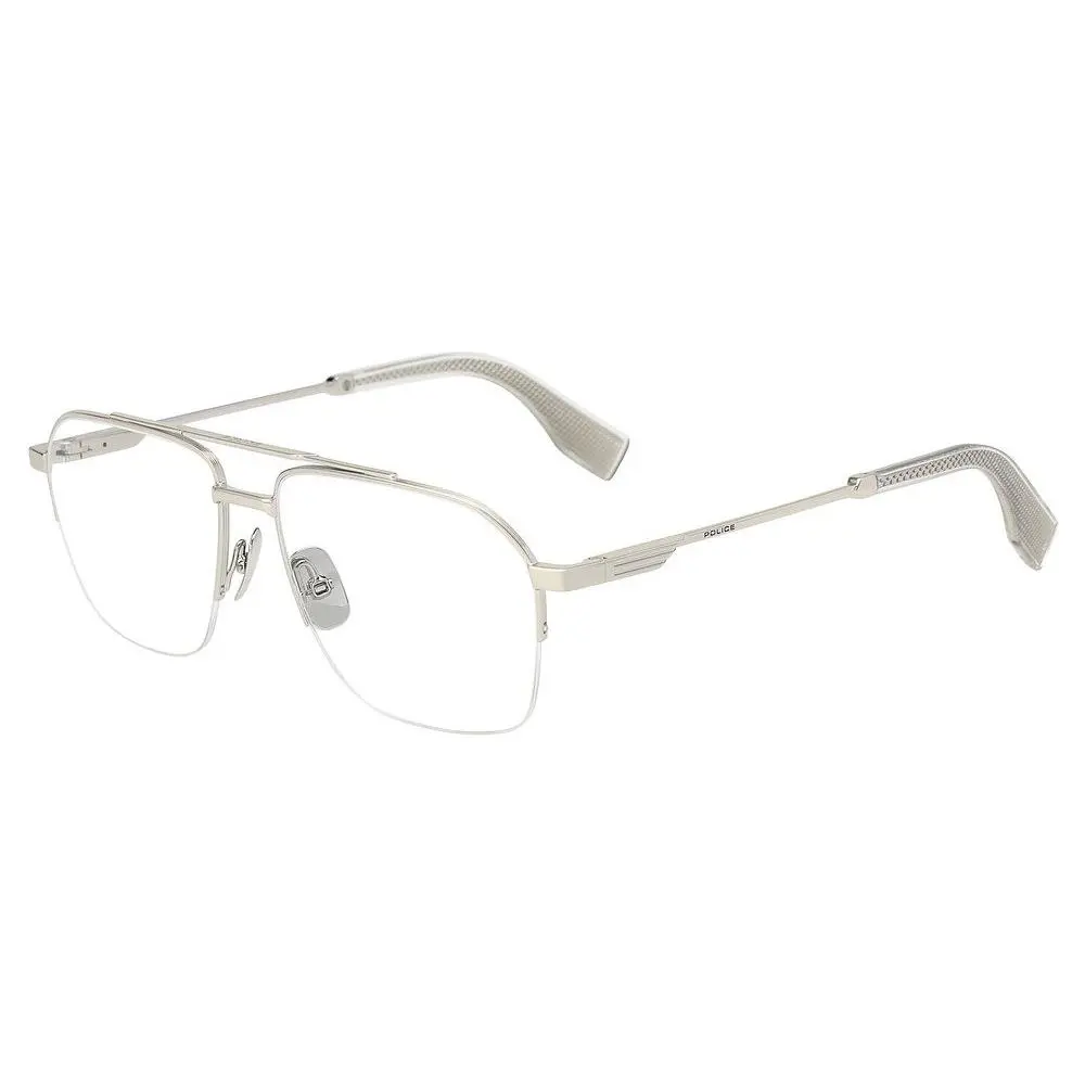 Police VPLR71E Eyeglasses Eye Glasses 0579 Shiny Palladium 56mm Un