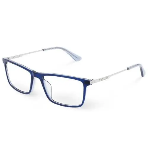 Police VPLD08 0N86 Crystal Blue Silver Eyeglasses 52/16/145