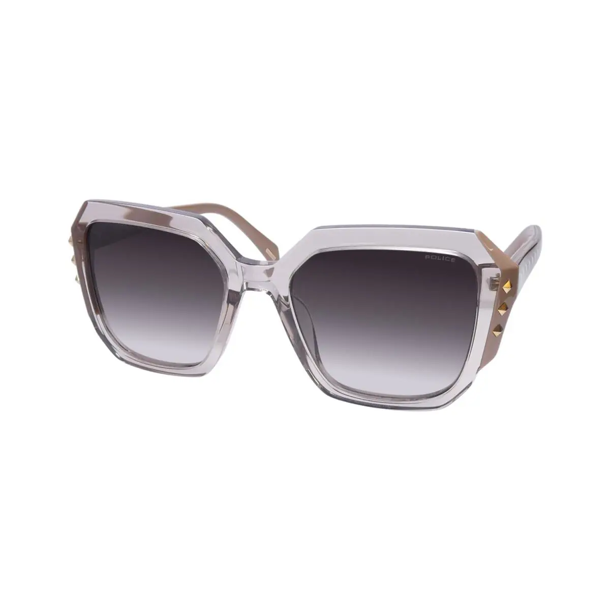 Police SPLR23V Superstar 3 Sunglasses Brown Womens Square 07T1 Plastic