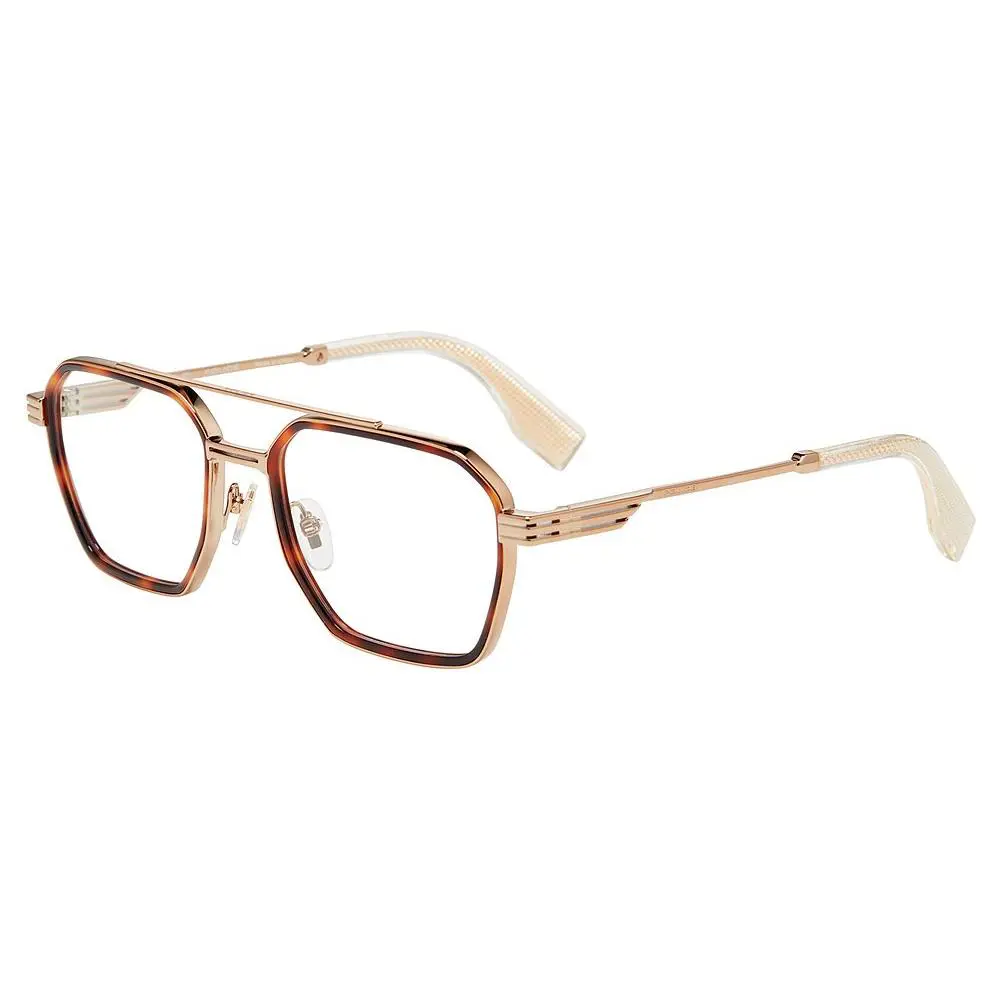 Police VPLQ76E Eyeglasses Eye Glasses 08FF Shiny Grey Gold 55mm Un