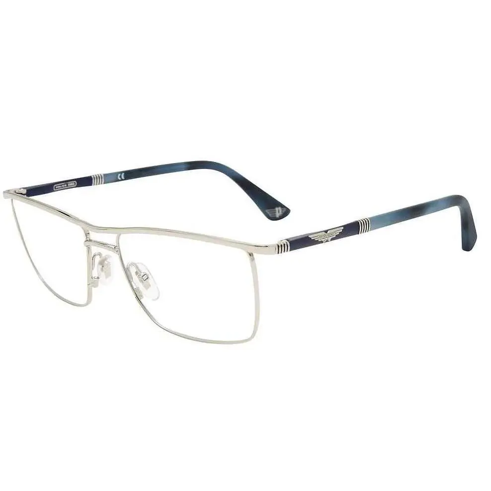 Police VPLD16 0E70 Silver Blue Eyeglasses 55/17/145