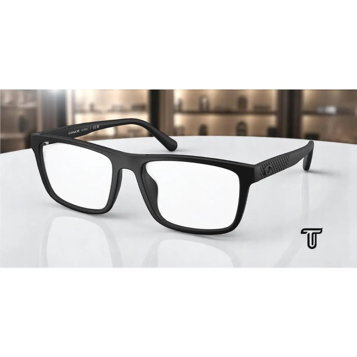 Coach HC6263U 5002 Matte Black Demo Lens 55 mm Men`s Eyeglasses