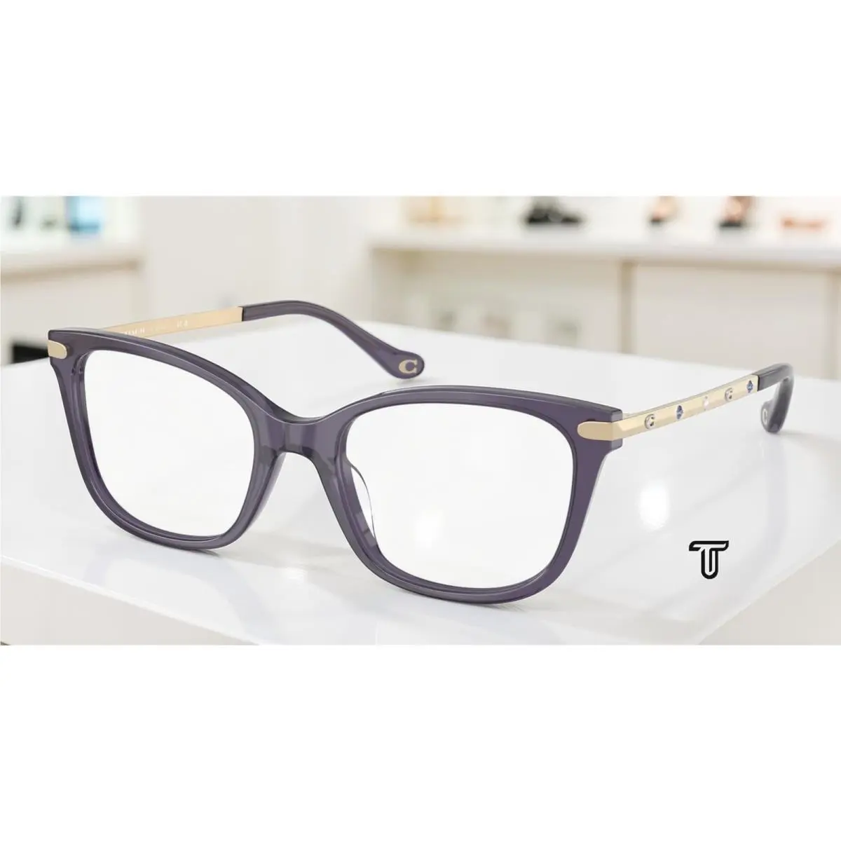 Coach HC6261BU 5522 Milky Eggplant Demo Lens 50 mm Women`s Eyeglasses